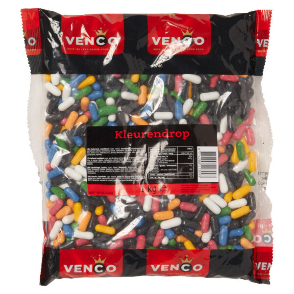 MEGAPACK - KLEURENDROP - 1KG -BUNTE ANIS - LAKRITZ -DROPS - BY VENCO