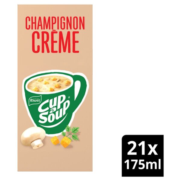 CUP A SOUP - CHAMPIGNON CREME DE CHAMPIGNON - CHAMPIGNONSUPPE - 21 PACKUNGEN Á 18 G - BY KNORR