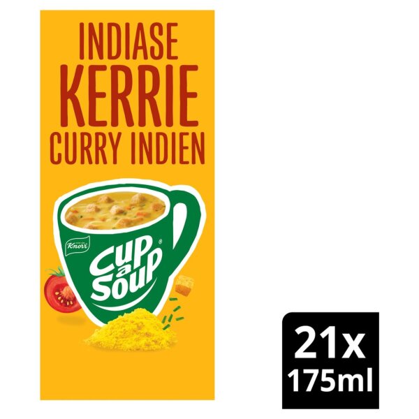 CUP A SOUP - INDIASE KERRIE - CURRY INDIEN - 21 PACKUNGEN Á 17 G - BY KNORR
