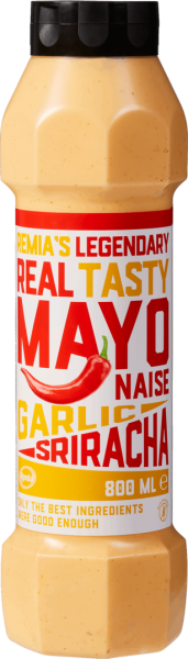LEGENDARY REAL TASTY GARLIC SRIRACHA  MAYO -  MAYONNAISE - 800 ML BY REMIA