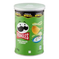 SOUR CREAM & ONION CHIPS 12x70 GRAMM - BY PRINGLES