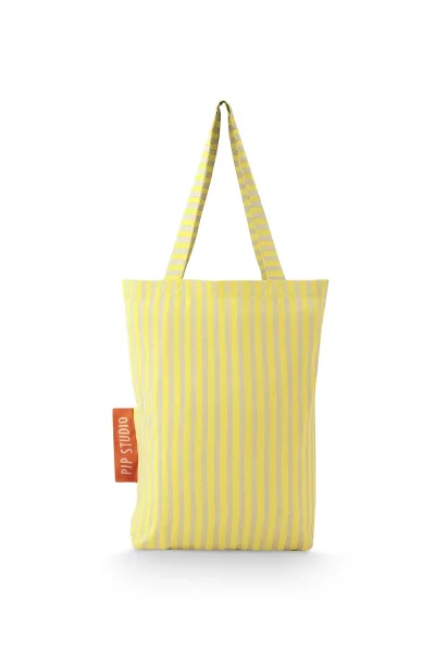SHOPPER - EINKAUFSTASCHE - STRIPES GELB 40/45 CM BY PIP STUDIO