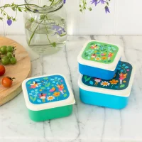 SNACKBOXEN 3er SET - FAIRIES IN THE GARDEN - FEEN IM GARTEN - BY REX LONDON