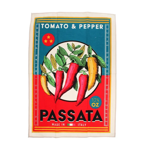 TEA TOWEL VINTAGE PASSATA - GESCHIRRTUCH VINTAGE PASSATA 50 x 70 CM - BY REX LONDON
