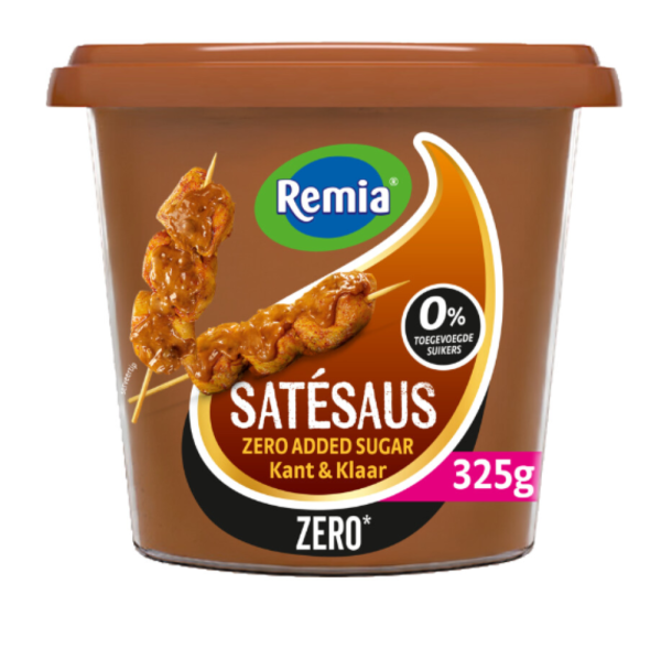 SATESAUS ZERO ADDED SUGAR  - KANT & KLAAR /ERDNUSS - SOSSE 0% ZUCKERZUSATZ - 325 GR - BY REMIA