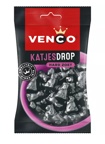 KATJESDROP - 120 GRAMM - HARTE KATZEN LAKRITZ - BY VENCO