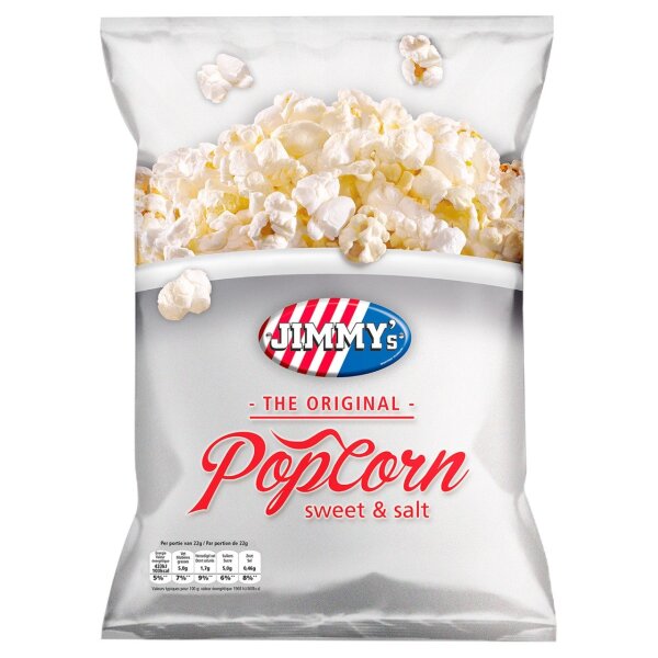 POPCORN SUESS & SALZIG - 21 MINIBEUTEL x 22 GRAMM - BY JIMMYS