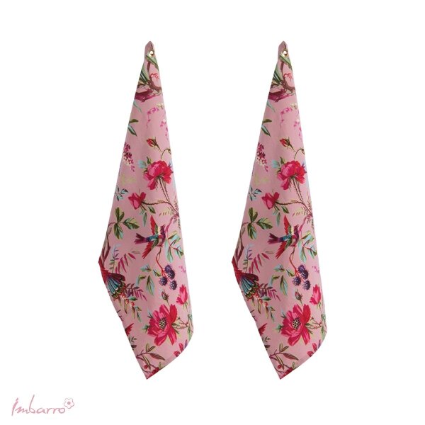 GESCHIRRTUCH PARADISE PINK - SET OF 2 - 50/70cm - BY IMBARRO