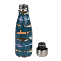 STAINLESS STEEL BOTTLE SHARKS - KLEINE WASSERFLASCHE HAIE...