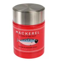 STAINLESS STEEL FOOD FLASK FISH - THERMO LEBENSMITTELBEHÄLTER VINTAGE MAKRELE 450 ML - BY REX LONDON