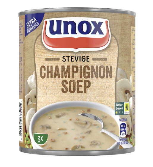 STEVIGE CHAMPIGNONSOEP - HERZHAFTE CHAMPIGNONSUPPE - 800 ML - BY UNOX