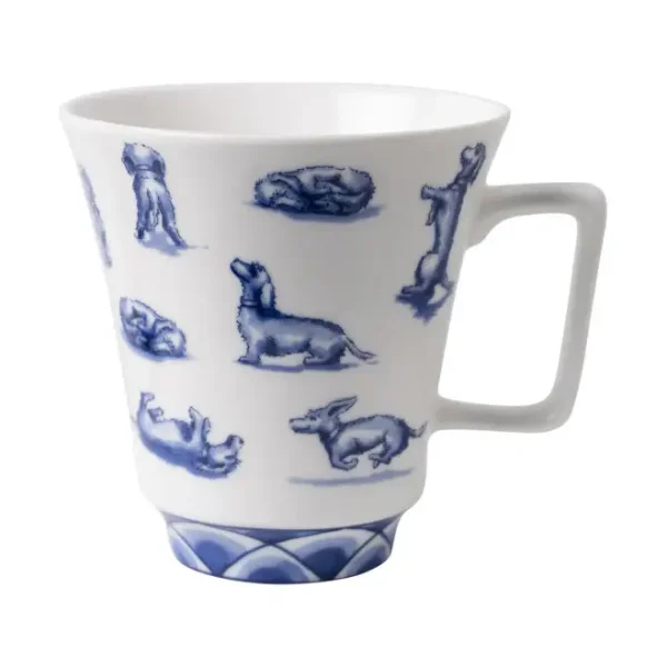 MUG DACKEL NHAAN - BECHER 350 ML - BY HEINEN DELFT BLAUW