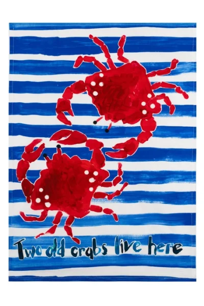 TEA TOWEL TWO OLD CRABS - GESCHIRRTUCH ZWEI KRABBEN 50 x 70 CM - BY SHOELESS JOE