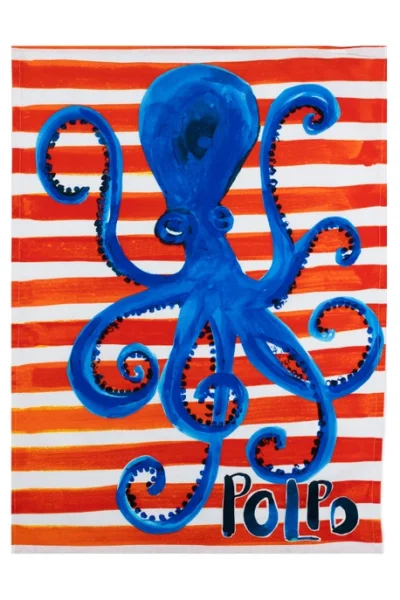 TEA TOWEL POLPO - GESCHIRRTUCH OKTOPUS  50 x 70 CM - BY SHOELESS JOE