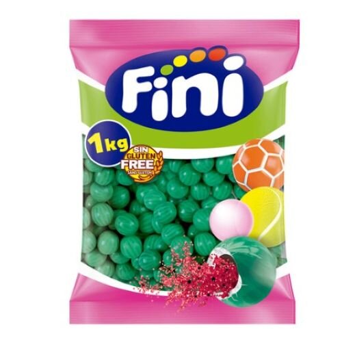 BIGPACK  WATERMELON  - BUBBLE GUM - WASSERMELONE KAUGUMMI -  1 KG BEUTEL  BY FINI
