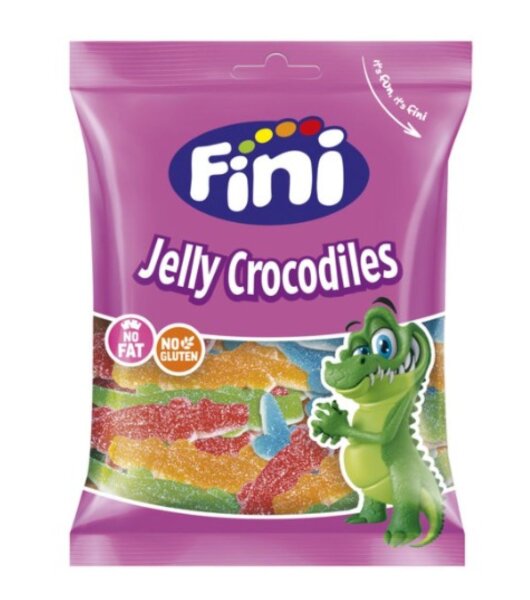JELLY CROCODILES - SÜSSE FRUCHTGUMMI KROKODILE   90GR. BEUTEL  BY FINI