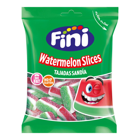 WATERMELON SLICES - FRUCHTGUMMI WASSERMELONE 90GR. BEUTEL  BY FINI