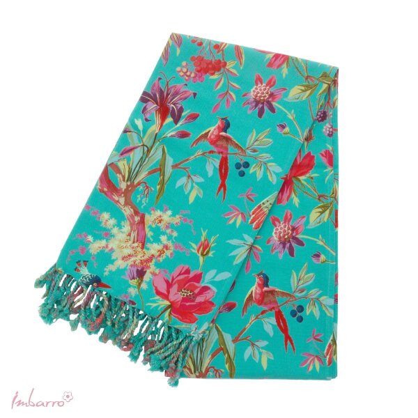 PARADISE HAMMAM TOWEL AZURE - BADE & SAUNA TUCH - 200*100 CM - BY IMBARRO