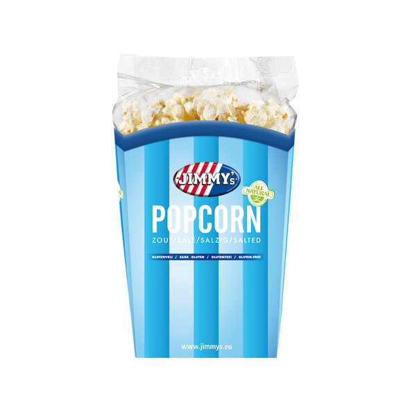 POPCORN SALZIG - 6 BEUTEL x 140 GRAMM - BY JIMMYS