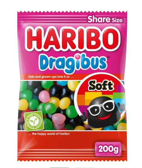 DRAGIBUS SOFT - 200 GRAMM  BY HARIBO NL