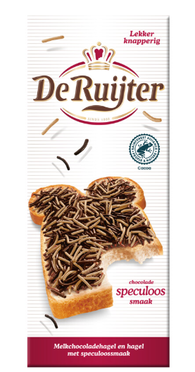 CHOCOLADENHAGEL - CHOCOLADE SPECULOOS - STREUSEL 200 GR - BY DE RUIJTER
