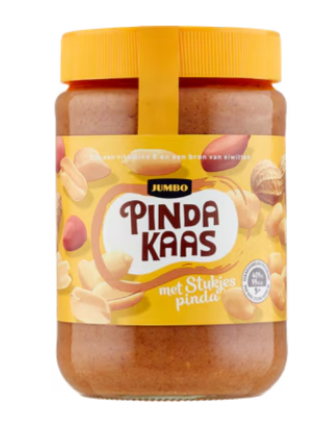 PINDAKAAS MET STUKJES - ERDNUSSBUTTER MIT STÜCKCHEN - OHNE PALMÖL - 600 G -  BY JUMBO