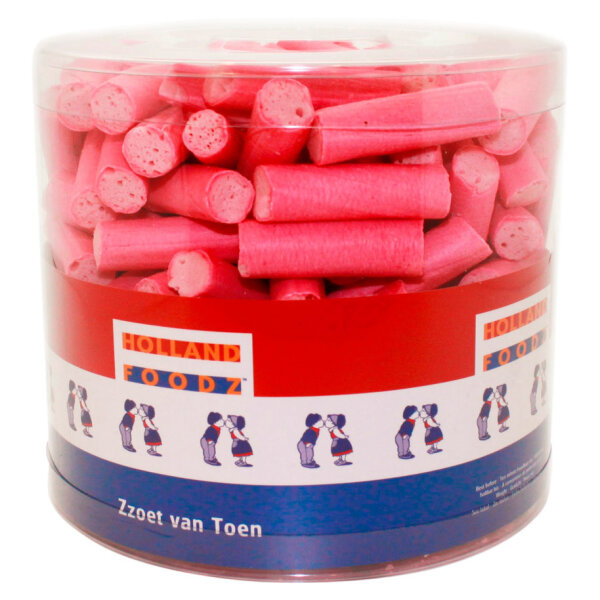 OP = OP DE OOSTERHOUTSE KERSENSTOKJES - KIRSCHSTANGEN - 800 GR - RUNDDOSE BY HOLLAND FOODZ