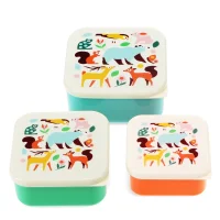 SNACKBOXEN 3er SET - WOODLAND - BY REX LONDON