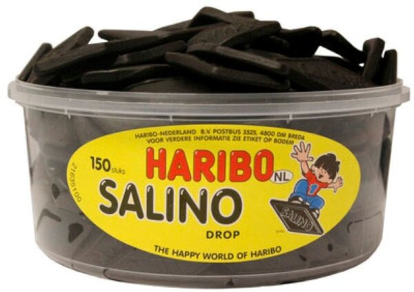 SALINO DROP  - SALINO  SALZLAKRITZ 150 STCK - 1200 GR. BY HARIBO NL