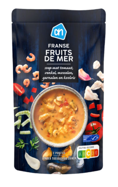 AH FRANSE FRUITS DE MER SOEP - FISCHSUPPE-  570 ML - BY ALBERT HEIJN