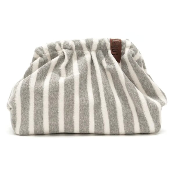 CLUTCH / KULTURTASCHE - EMMA 75 -  GRAU / WEISS 30x17x24 CM BY LOT83