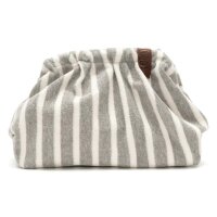 CLUTCH / KULTURTASCHE - EMMA 75 -  GRAU / WEISS 30x17x24...