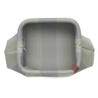 CLUTCH / KULTURTASCHE - EMMA 56 -  GRAU GESTREIFT 30x7x20 CM BY LOT83