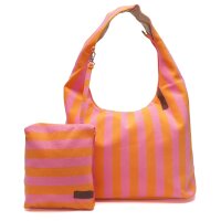 SHOPPER INKL. CLUTCH - ROMEE 14 - PINK / ORANGE GESTREIFT...