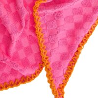 SCHAL MARLY - PINK / ORANGE AUS FROTTEE 75x180 CM  BY LOT83