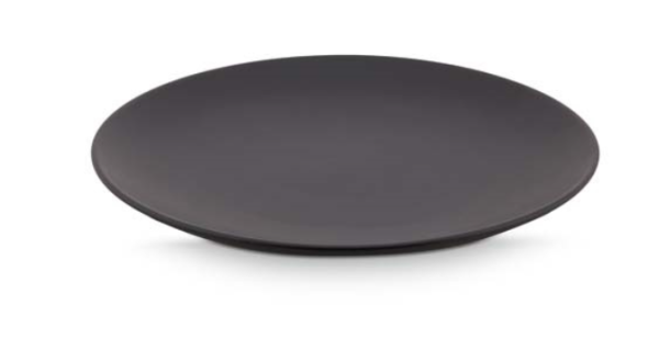 PLATE MATT BLACK 25,5 CM - SPEISETELLER  - BY vtwonen