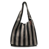 SHOPPER - LOIS 22 - GRAU / SCHWARZ 35x45 CM BY LOT83