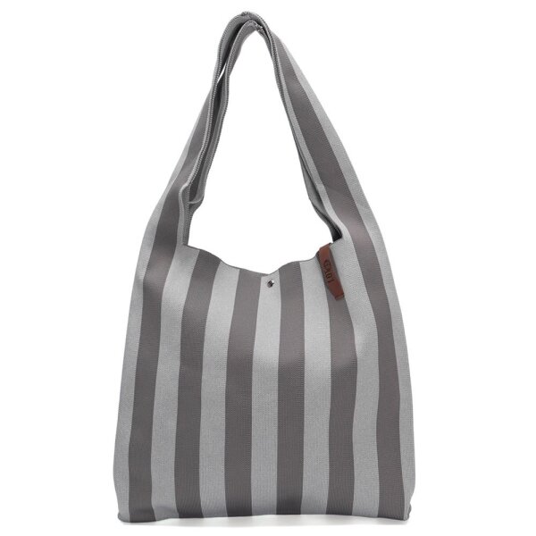 SHOPPER - LOIS 128 - GRAU GESTREIFT 35x45 CM BY LOT83