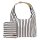 SHOPPER INKL. CLUTCH - ROMEE 08 - SCHWARZ / WEISS GESTREIFT 32x40 CM  BY LOT83