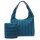 SHOPPER INKL. CLUTCH - ROMEE 15 - DUNKELBLAU / GRÜN GESTREIFT 32x40 CM  BY LOT83