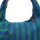 SHOPPER INKL. CLUTCH - ROMEE 15 - DUNKELBLAU / GRÜN GESTREIFT 32x40 CM  BY LOT83
