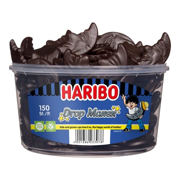 HALVE MANEN  DROP - HALBMONDE - SÜSSLAKRITZ  -  150 STCK - 1350G BY HARIBO NL
