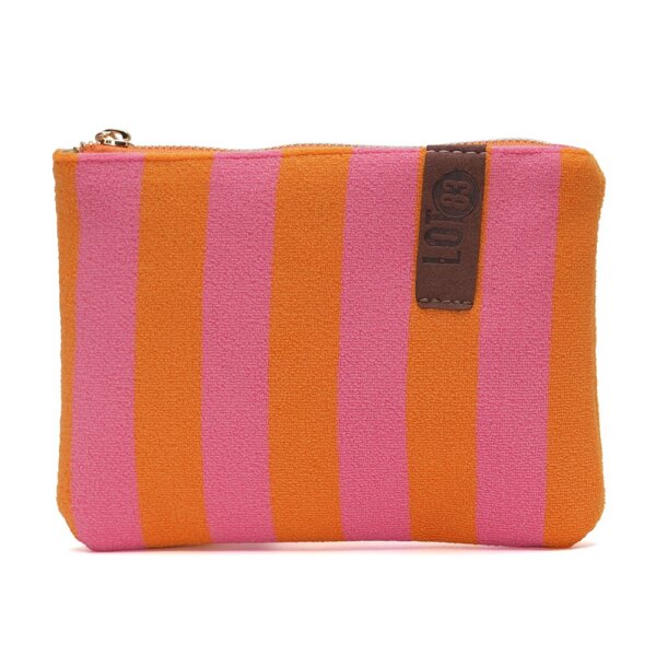 TASCHE - PIA 26 - PINK / ORANGE GESTREIFT 19x13 CM BY LOT83