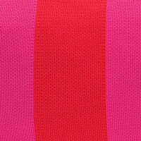 CLUTCH / KULTURTASCHE - EMMA 109 -  PINK / ROT GESTREIFT 30x7x20 CM BY LOT83