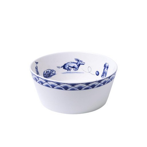 FUTTERSCHÜSSEL DACKEL NHAAN - 15 CM - 500 ML  - BY HEINEN DELFT BLAUW