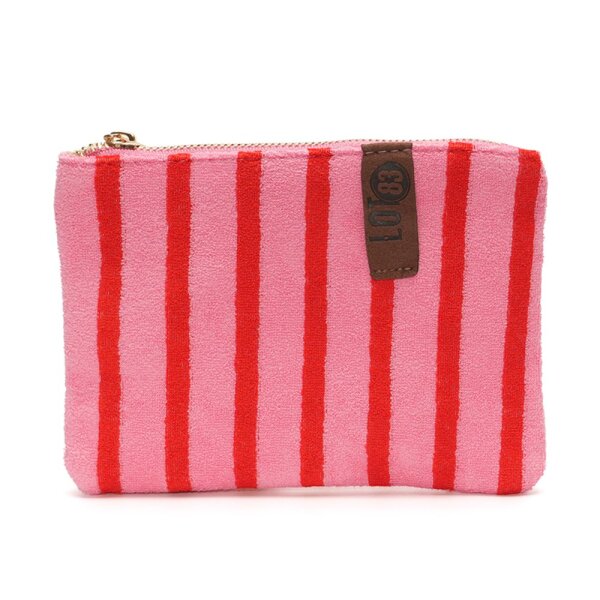 TASCHE - PIA 16 - ROSA / ROT GESTREIFT 19x13 CM BY LOT83