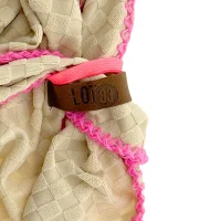 SCHAL MARLY - BEIGE / PINK AUS FROTTEE 75x180 CM  BY LOT83