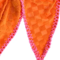SCHAL MARLY - ORANGE / PINK AUS FROTTEE 75x180 CM  BY LOT83