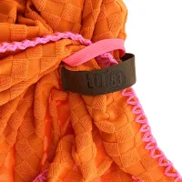 SCHAL MARLY - ORANGE / PINK AUS FROTTEE 75x180 CM  BY LOT83