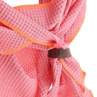 SCHAL KIM 16 - WAFFELSTRUKTUR - LACHS / NEONORANGE - CA....
